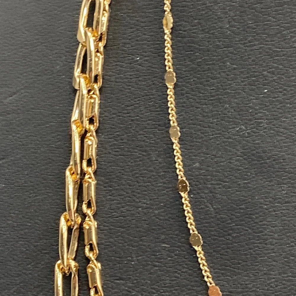 Triple Chain Multi Gold Tone Finish Lobster Claw‎ 18